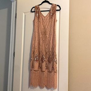 Blush flapper dress
